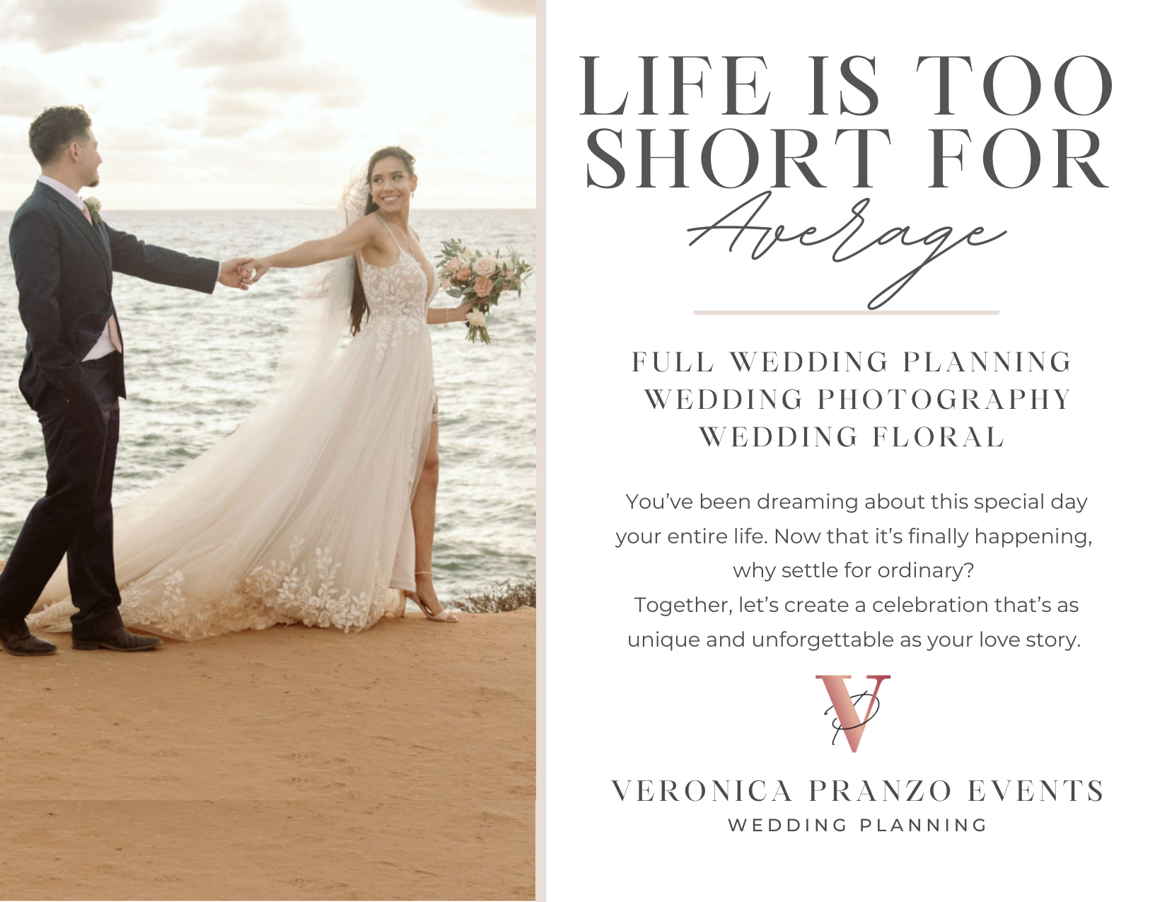 Veronica Pranzo events- wedding floral Packages